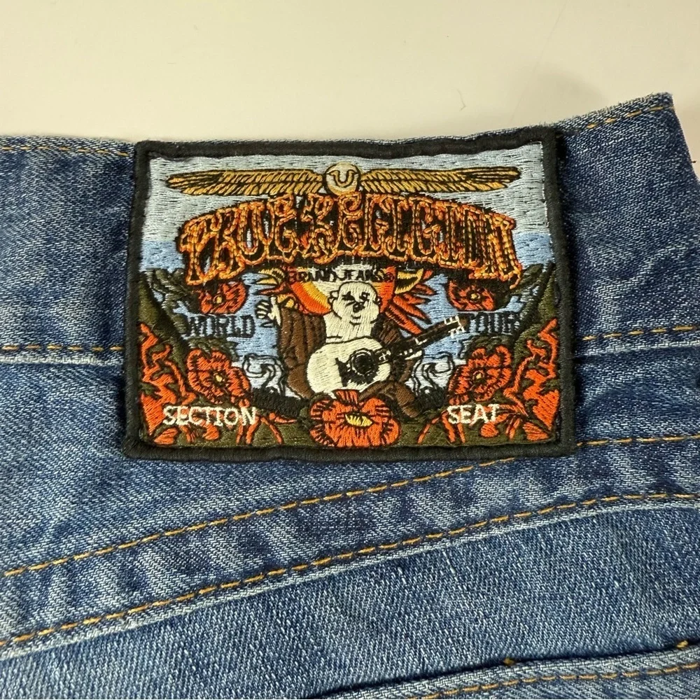 True Religion Jeans Mens 30 Blue Cotton Denim Embroidered Tag Made in USA